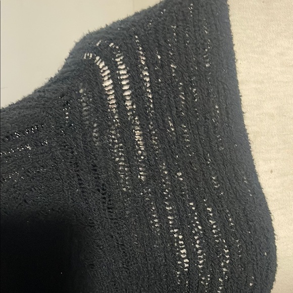 Peruvian Connection Elegant Black Women's Cardigan Drapey Bell Sleeve Sweater - Picture 3 of 6